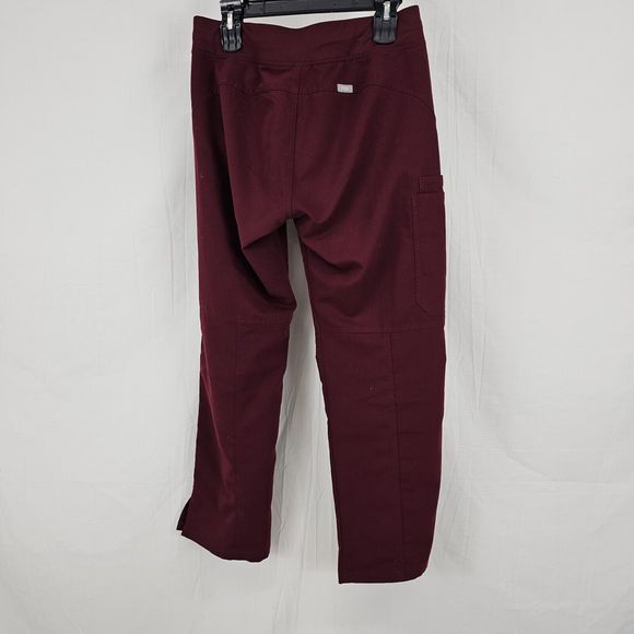 Burgundy Figs Kade Cargo Scrub Pants Women's Size Petite Medium - Picture 6 of 9